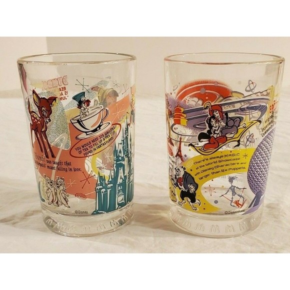(2) Disney McDonald's "100 Years of Magic" Glass, Buzz Lightyear Mickey Belle + - Picture 4 of 6